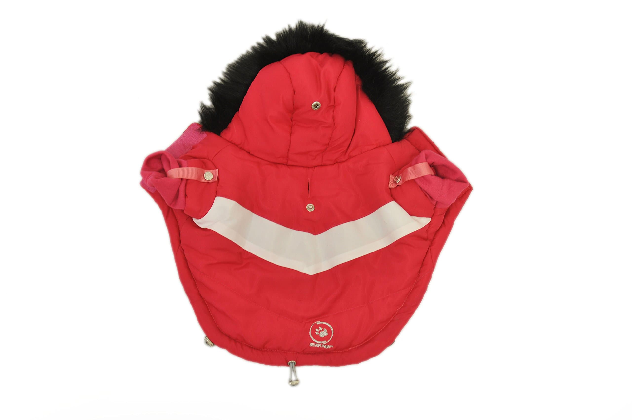 Silver Paw Urban Puffy Jacket with SilverShield Technology, Reversible, Azalea