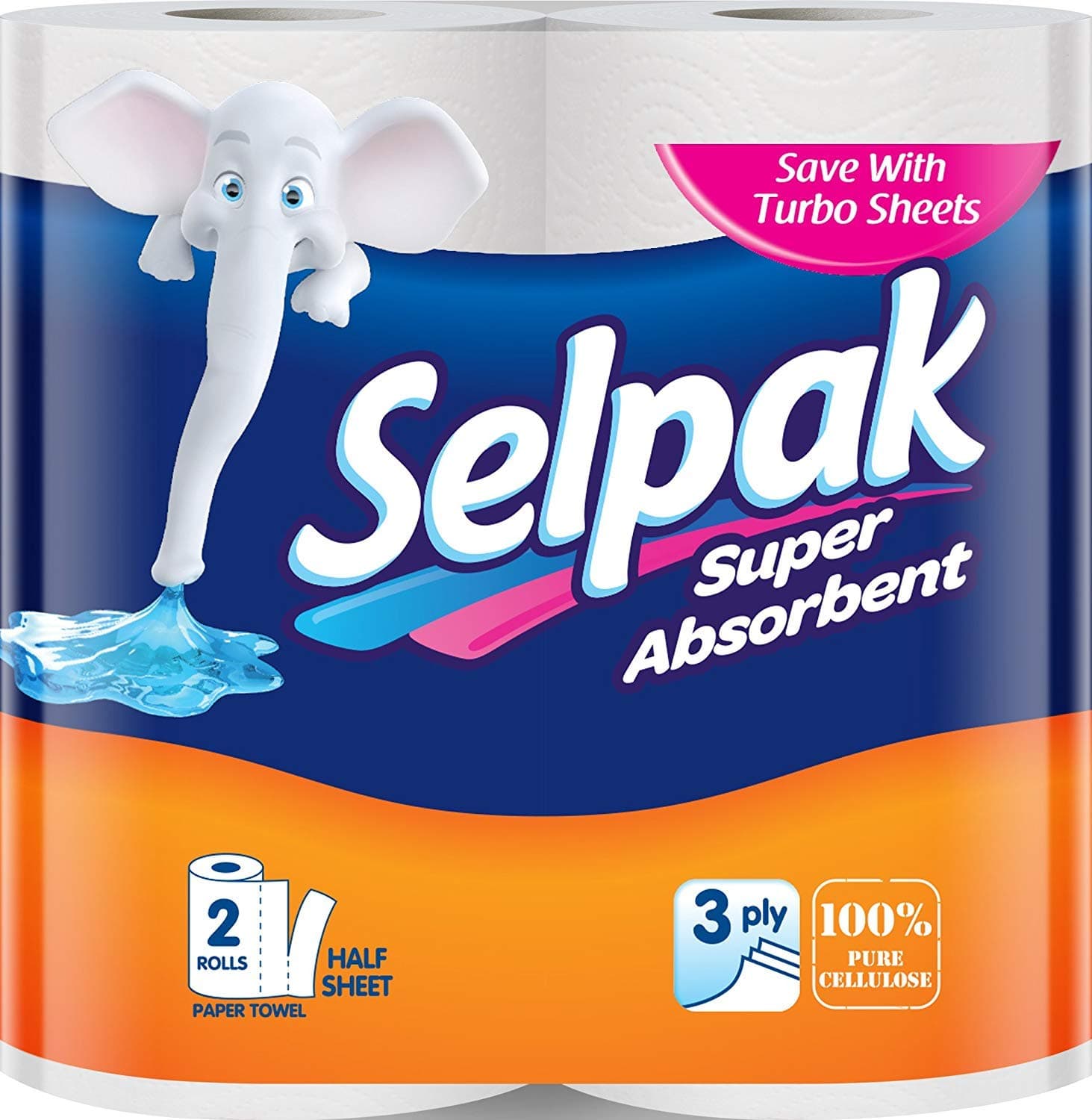 Selpak Kitchen Towel Paper - 3Ply (2 Rolls/Pack)