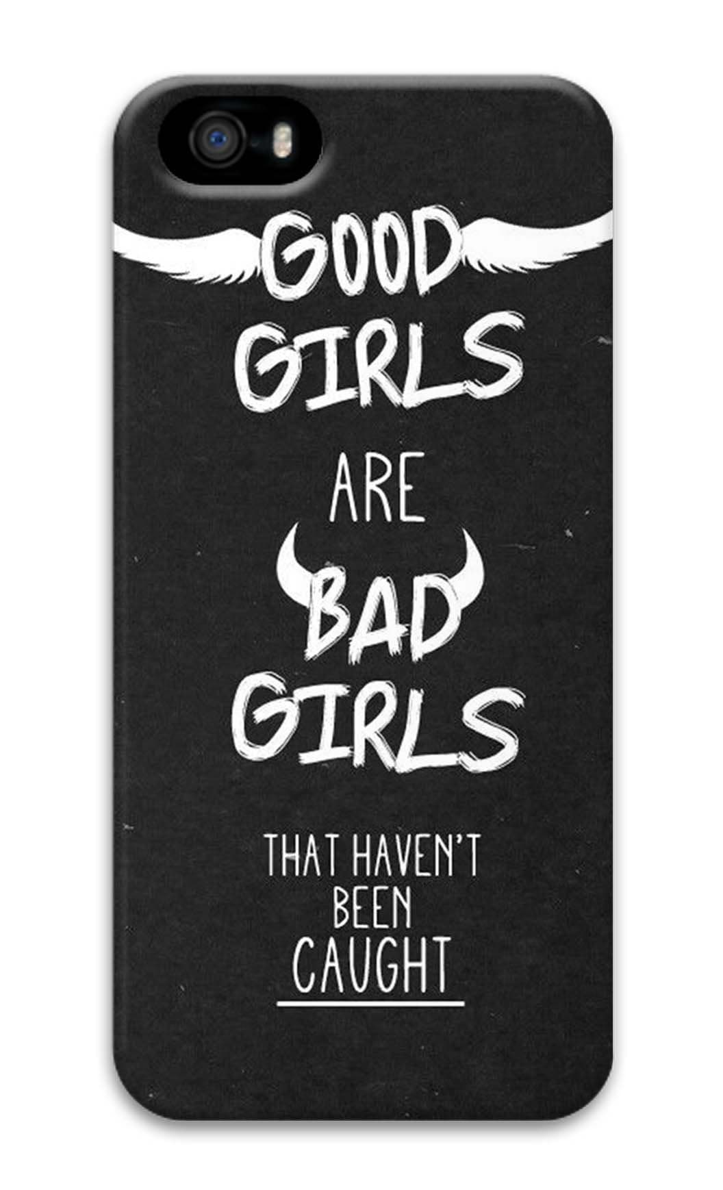 iPhone 5S Case, iPhone 5 Case, Good Bad Girl Word Custom Design Scratch Protection Case Hard 3D Cover Slim fit for Apple iPhone 5 5S