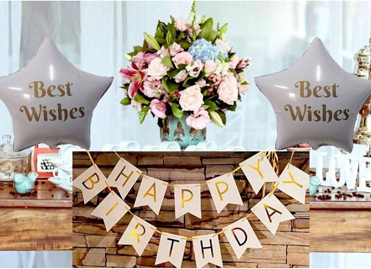 Happy Birthday Banner (white)