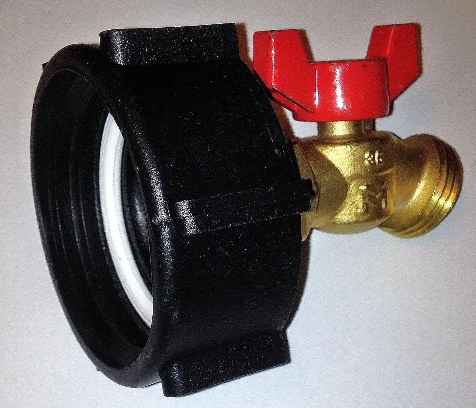 275 330 IBC TOTE TANK DRAIN ADAPTER 2" COARSE Thread x BRASS Hose FAUCET VALVE