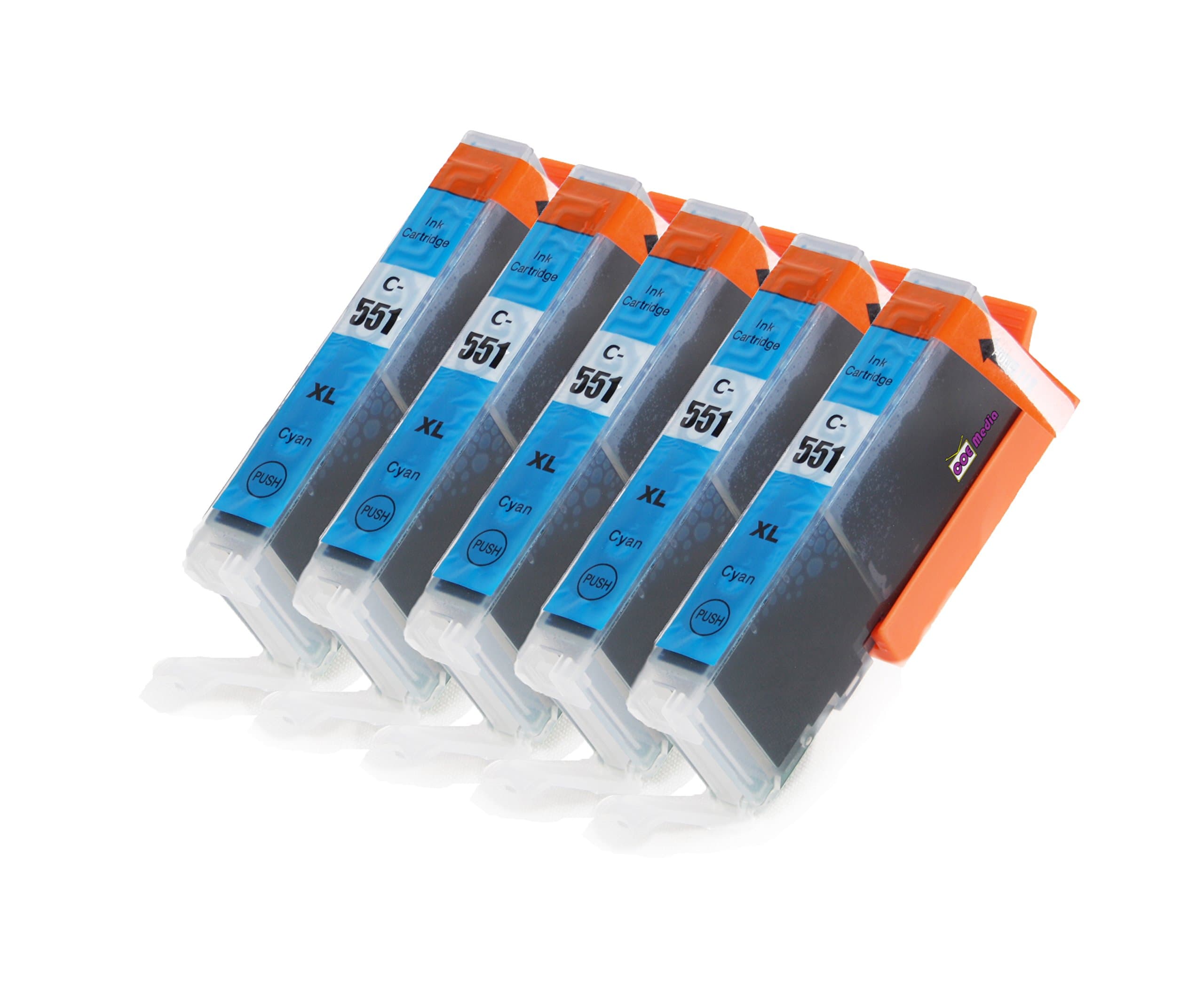 COEmedia® – Printer Cartridges Compatible with Canon PGI-550/CLI-551 (1) 5er Set Ciano - ciano