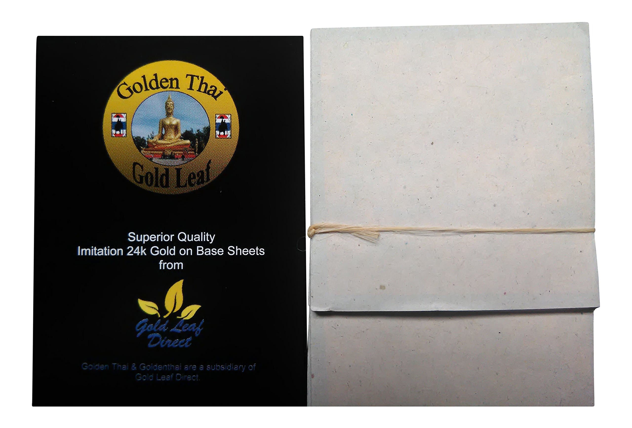 500 x Gold Leaf Sheets for Design Art & Craft. Golden Thai from Gold Leaf Direct