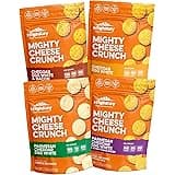 HighKey Snacks Cheese Crunch - Cheese & Egg White High Protein Cheese Crisps - Low Carb, Keto Friendly, Gluten Free, Healthy Snack - Ketogenic Food For Any Diet with Natural Ingredients - Variety