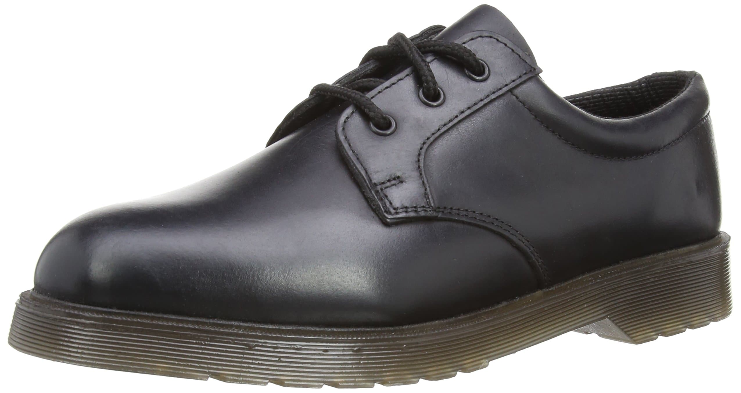 Black leather lace-up shoe M162A