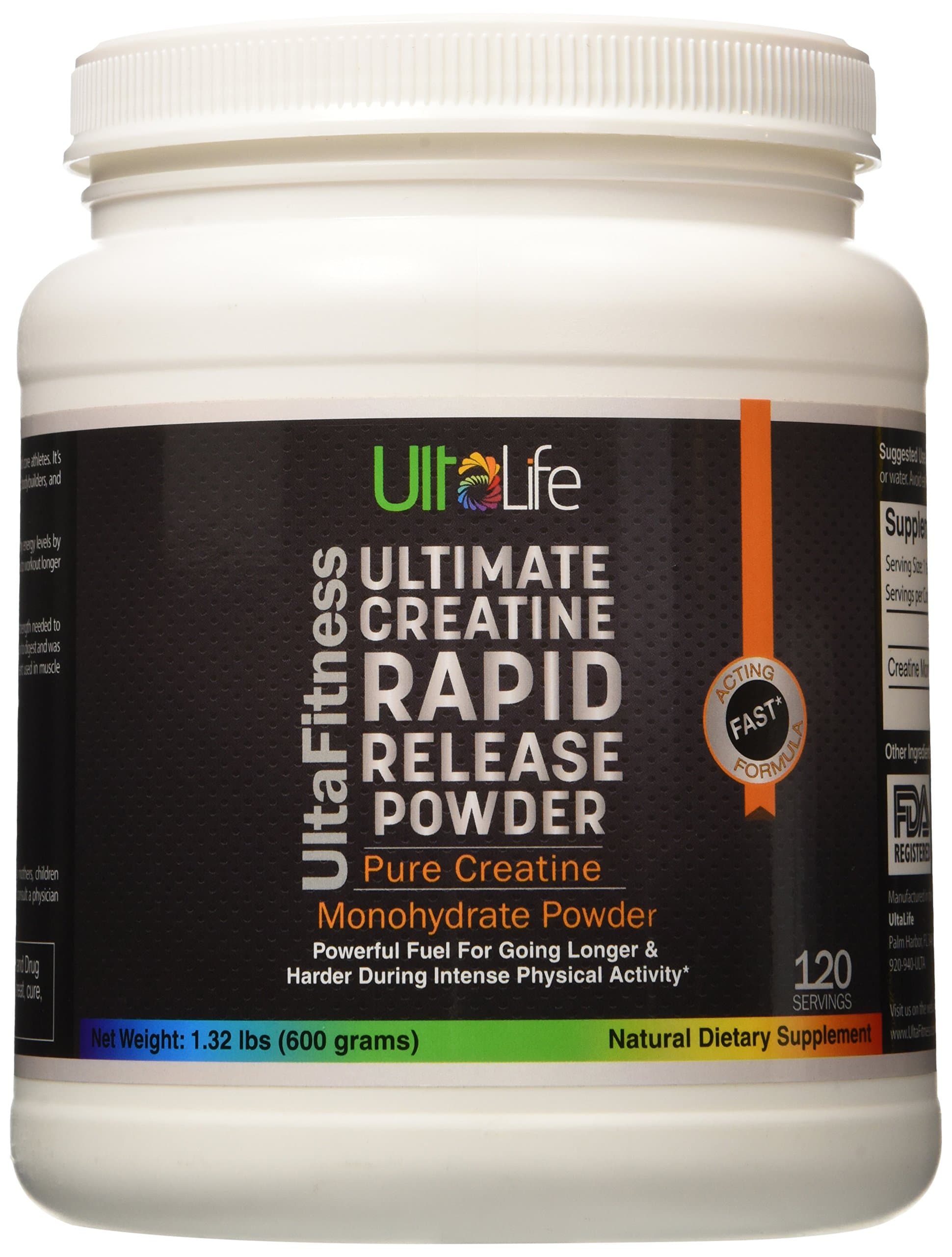ULTIMATE Creatine Rapid Release Powder ? Pure Creatine Monohydrate ? Powerful Fuel for Going Longer & Harder to Increase Strength, Power & Beat Fatigue ? Accelerates Recovery from Exercise ? 120 Servings ? Backed By Our 100% Satisfaction Guarantee