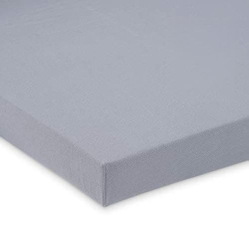 FabiMax 3679 Double Pack Jersey Fitted Sheet for Bassinet, Grey