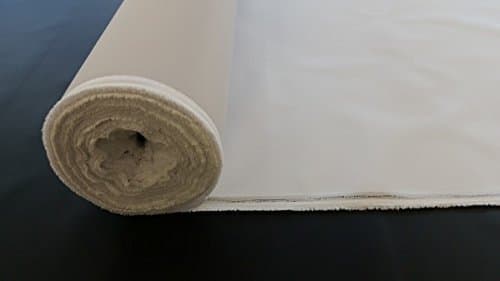 Waterproof Heavy Duty 600 Denier Polyester Canvas Fabric – White – PER METRE (White) (White)
