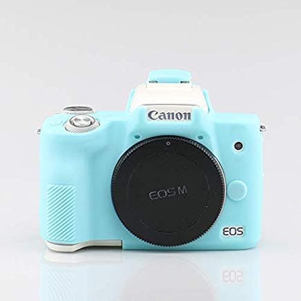 Techgo Canon M50 Body Case Cover Soft Silicone Protective Accessory Camera Housing Camera Rubber Detachable Protection Camera Bag for Canon M50 Digital Camera (Bule)