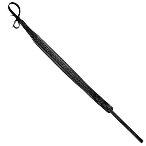 Tooled Leather Dobro Guitar Strap USA Made - Black