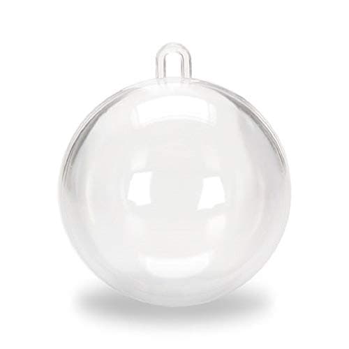 Darice Plastic Fillable Ornament Ball, 100mm, Clear