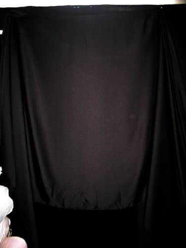 LA Linen Charmeuse Polyester Satin Fabric By The Yard, 60-Inch Wide, Black Color.