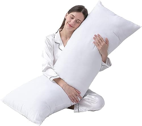 DOWNCOOL Large Body Pillow Insert Breathable Side Sleepers Soft Long Bed Pillow for Adults, 20 x 54 Inches