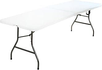 8 ft. Fold-in-Half Banquet Table w/Handle, White