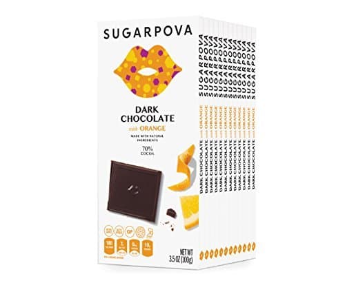 Sugarpova Dark Chocolate with Orange Chocolate Bars- 12 Count Case