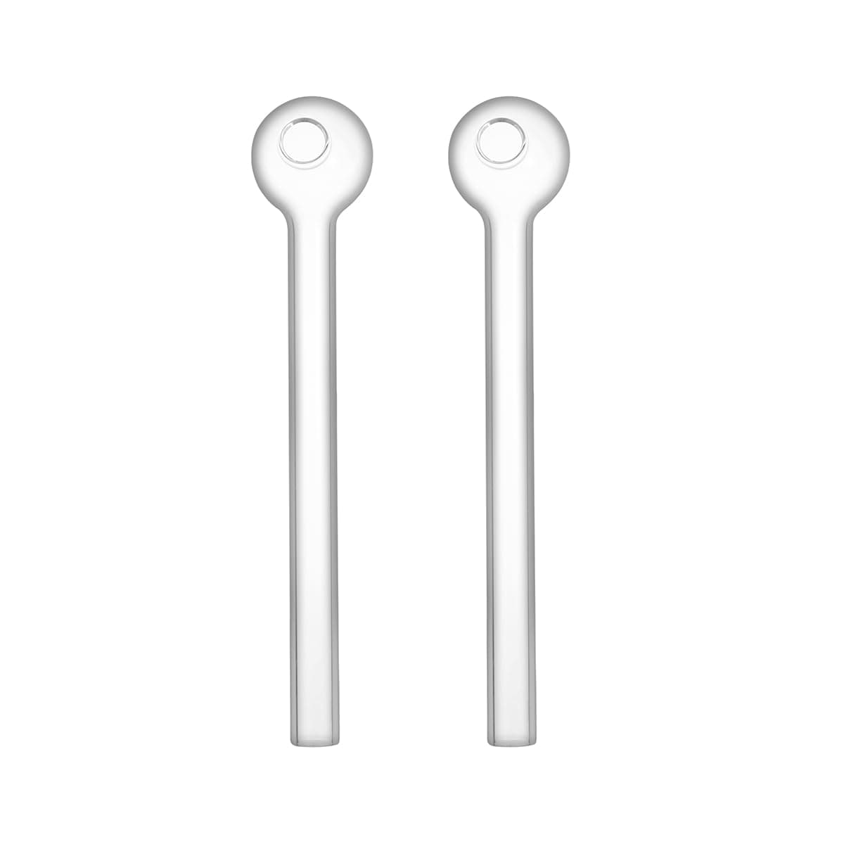 BMTick ピュアガラスオイルバーニングパイプ 12cm ホウケイ酸ガラス 2個パック