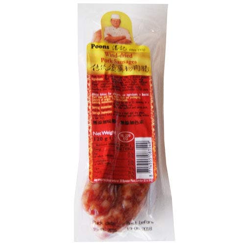 Poons Wind-Dried Pork Sausage 120g