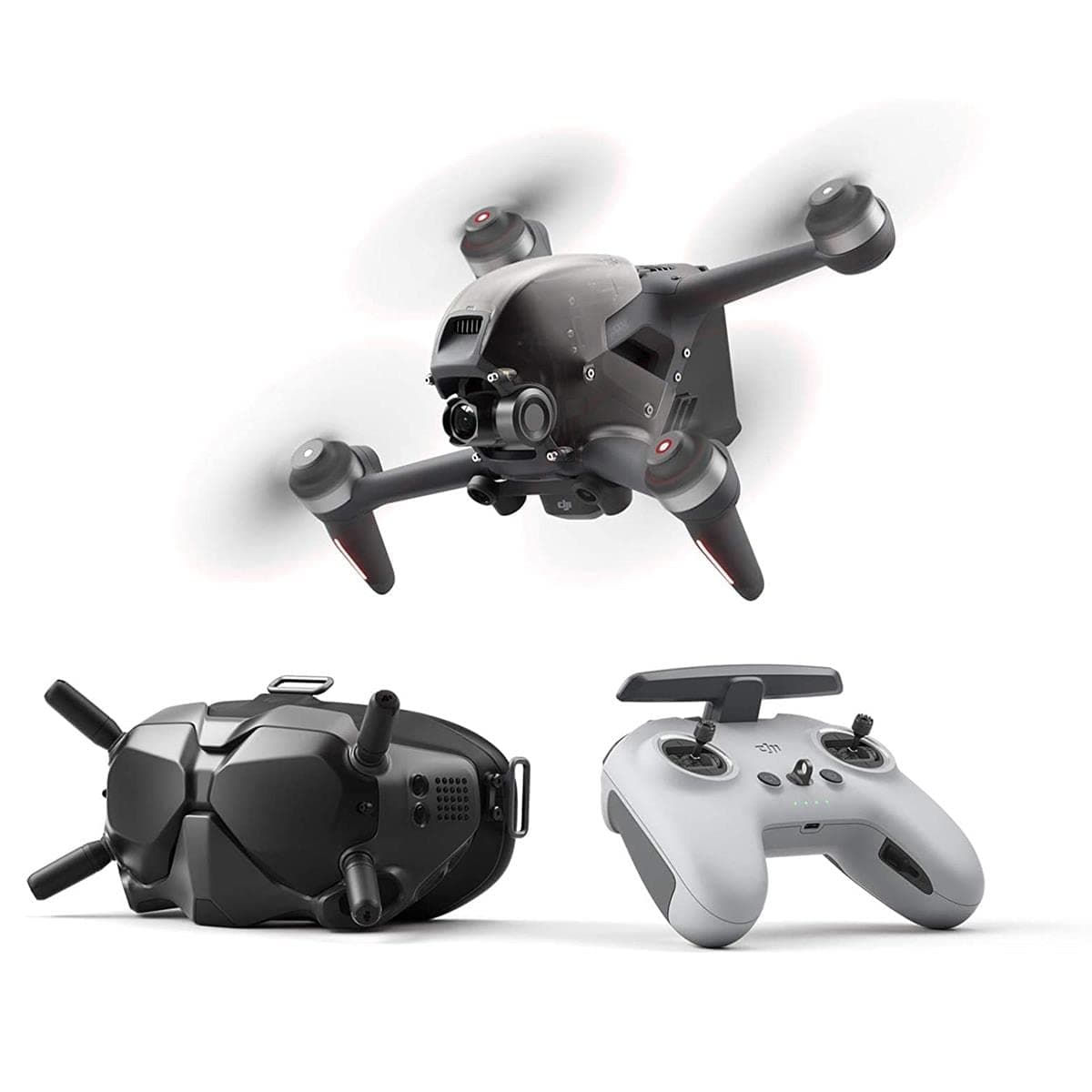 k&j DJI FPV Combo - First-Person View Drone UAV Quadcopter with 4K Camera, S Flight Mode, Super-Wide 150 ° FOV, HD Low-Latency Transmission, Emergency Brake and Hover, Gray.