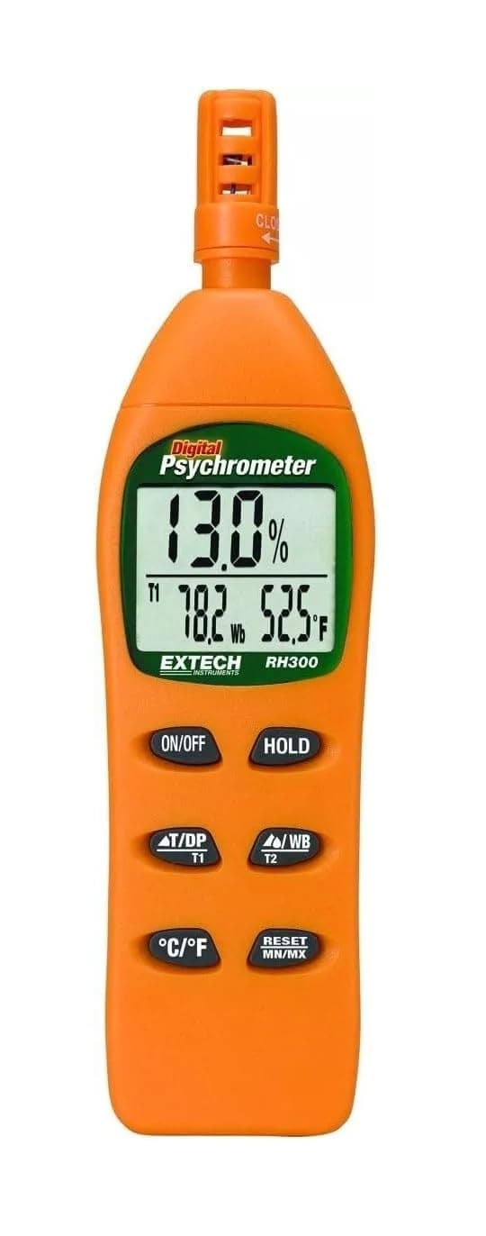 Extech RH300 Digital Psychrometer, Humidity (RH), Air Temperature, Dew Point & Wet Bulb Meter
