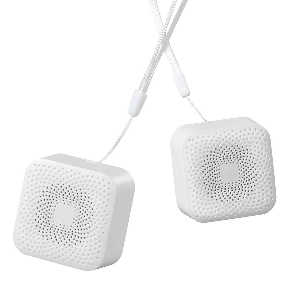 Mini Bluetooth Speakers, TWS Small Bluletooth Speaker w/ 4H Playtime & Stereo Sound, 2-Pocket V5.0 Portable Mini Wireless Speakers Outdoor for iPhone Samsung Android Phones Travel-White
