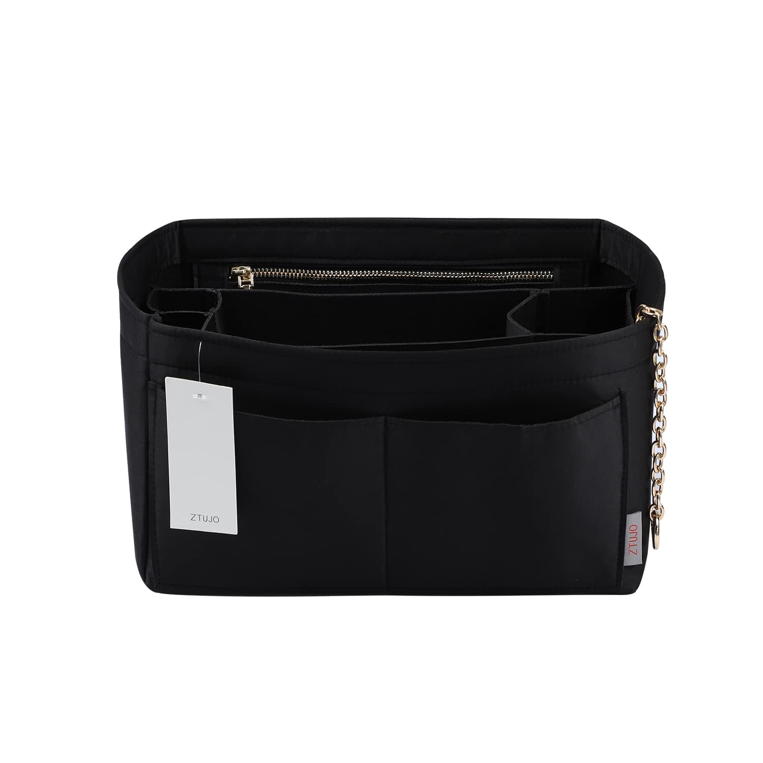 Purse Organizer Insert, Felt Purse Organizer with Zipper and Sewn Bottom Insert, Fit Speedy Neverfull Graceful,6 Sizes