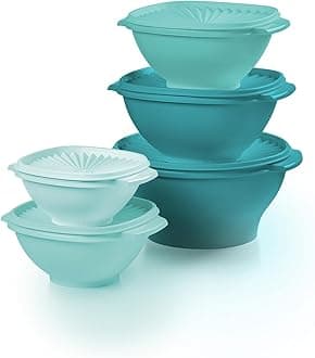 Heritage Collection, New 10 Piece Food Storage Container Set in Vintage Green, Dishwasher Safe and BPA Free (5 Bowls, 5 Lids)