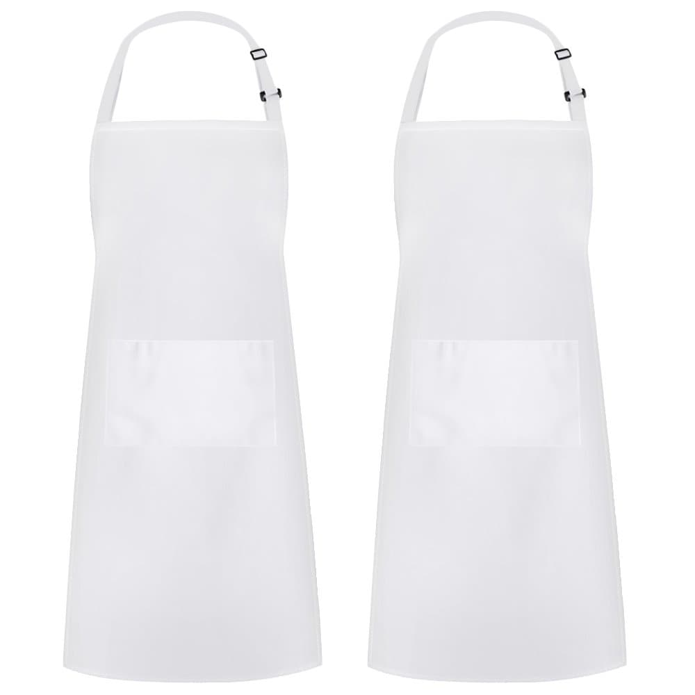 Syntus Adjustable Bib Apron with 2 Pockets Cooking Kitchen Aprons for Women Men Chef