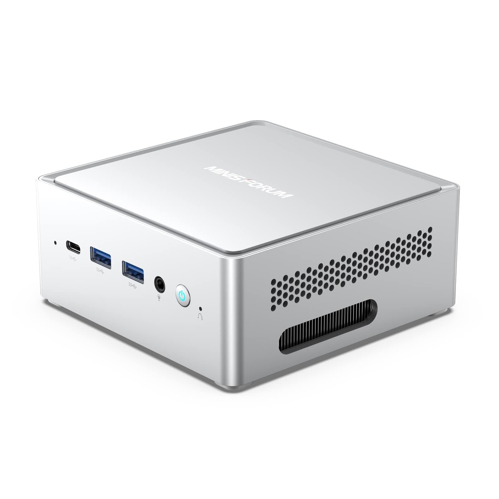 Venus Series NAB6 Lite Mini PC, 12th Gen Core i5-12600H Small Compter, 16G DDR4+512G PCIe4.0 SSD, 2X HDMI+2X USB-C 4K@60Hz Output, 2X 2.5G RJ45 Port, 4X USB3.2 Small Form Factor