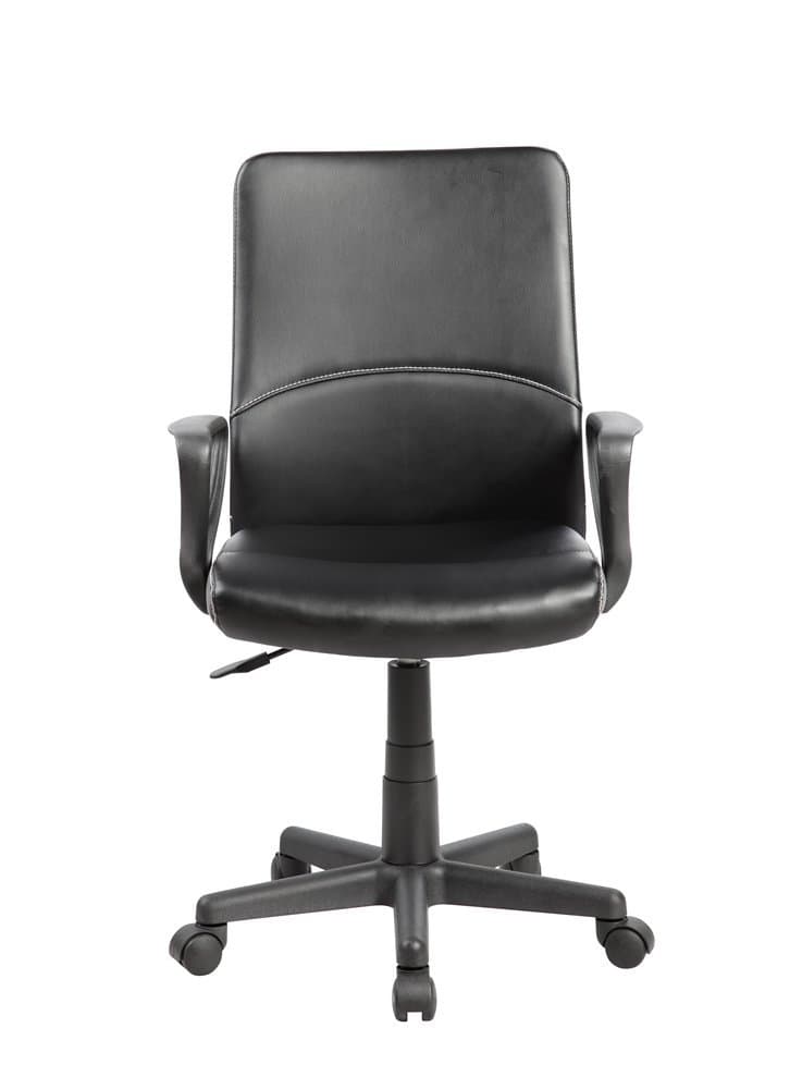 EuroStile Modern Office Home Ergonomic Medium Back Computer Leather Chair 8048Bk