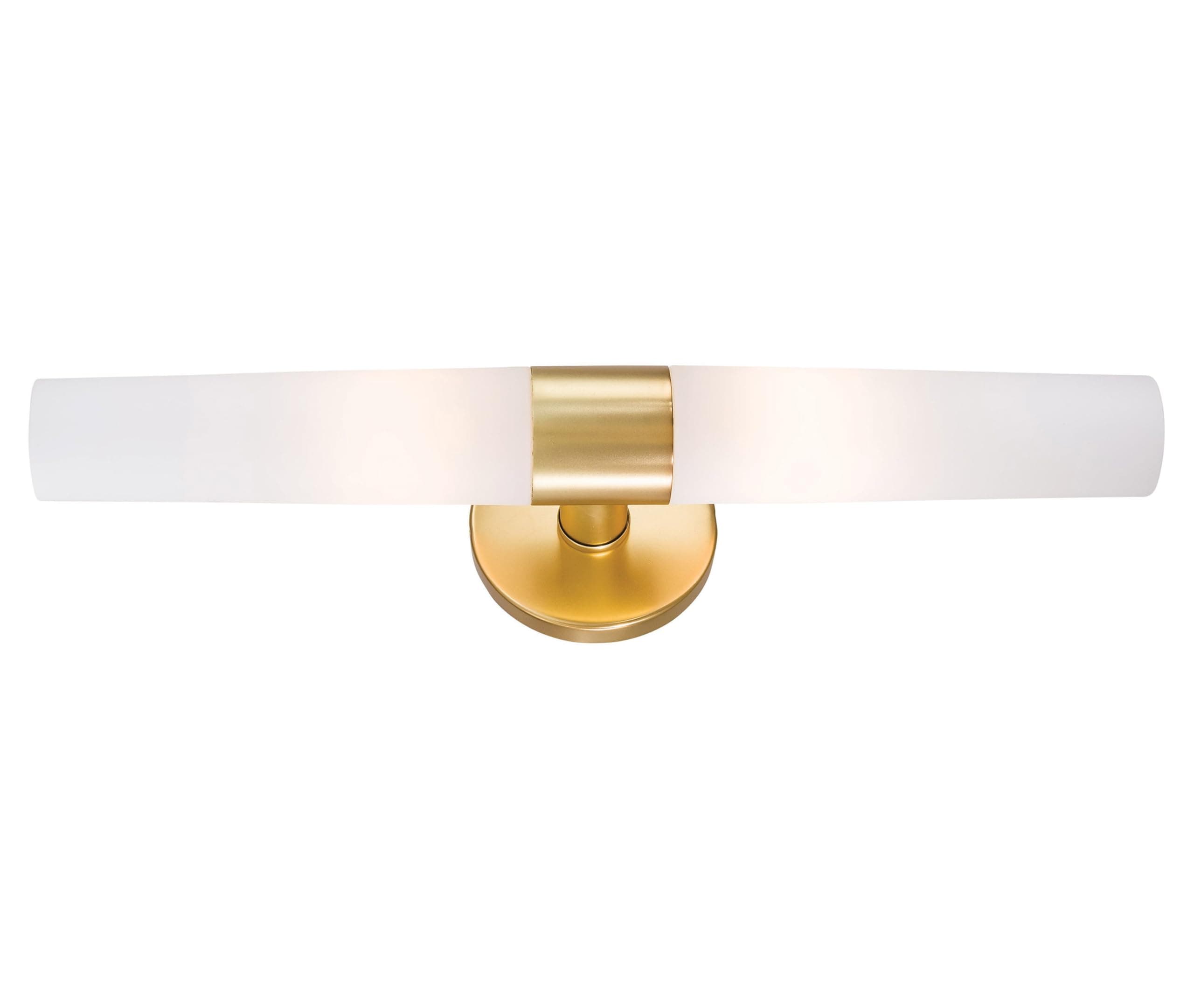 P5042-248 Saber Vanity Bath Light, 2-Light, 120 Total Watts, 4.75-in H x 20-in W, Honey Gold