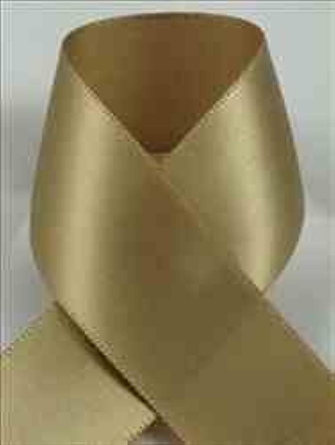 2244-3 100-Yard Polyester Double Face Satin Ribbon, 5/8-Inch, Antique Gold
