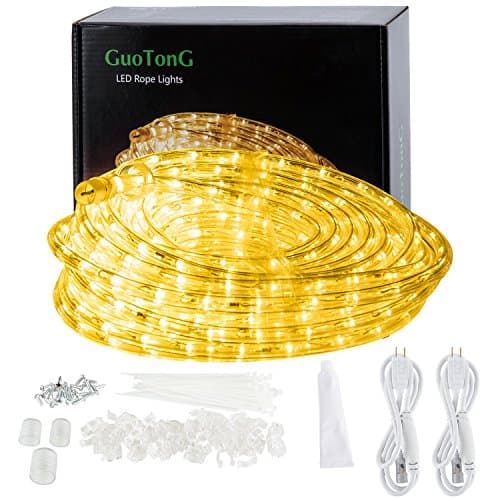 LED Rope Lights, 26.3ft Round Light Strip, 3000K Warm, Water Resistant for Both Indoor/Outdoor Use, Inter-Connectable, UL Certified, Decorative Lighting for Any Location.