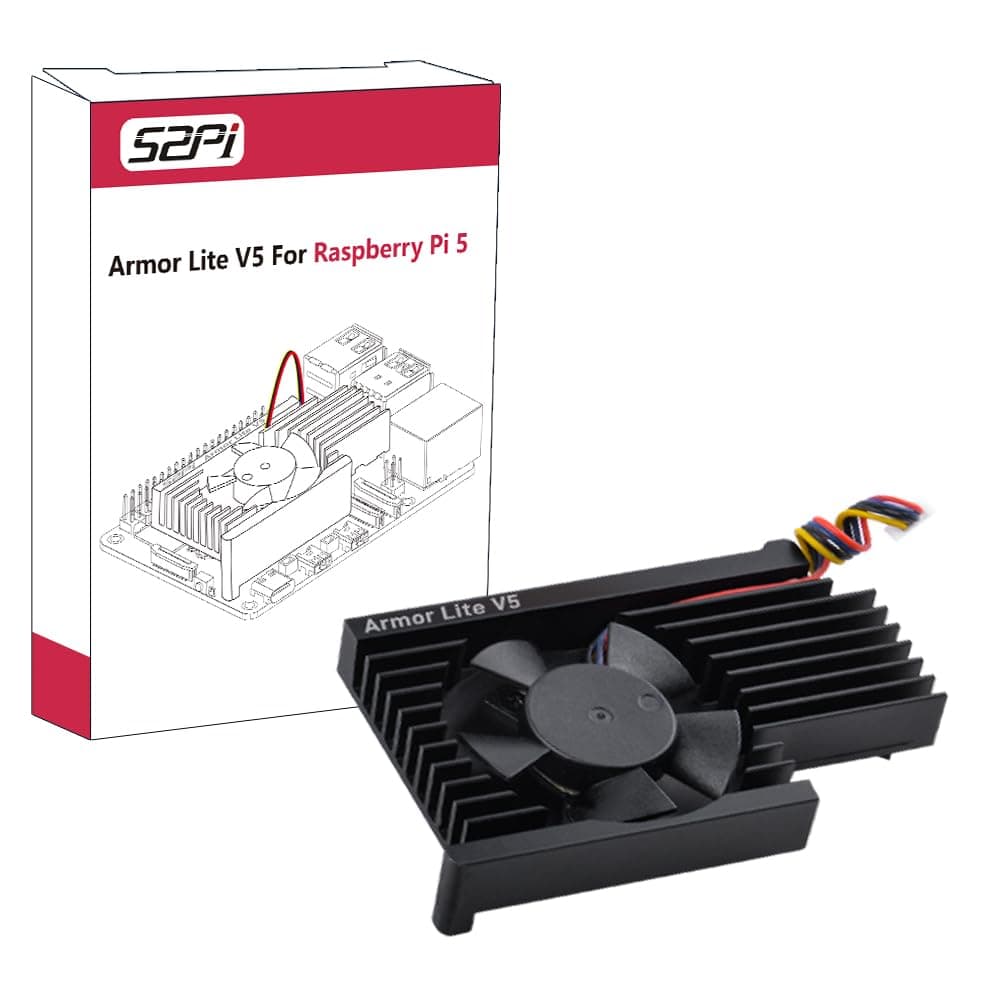 Active Cooler for Raspberry Pi 5, Aluminum Heatsink and Cooling Fan