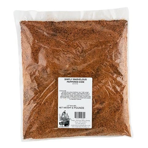Simply Marvelous BBQ Peppered Cow Rub - 5lb Bag