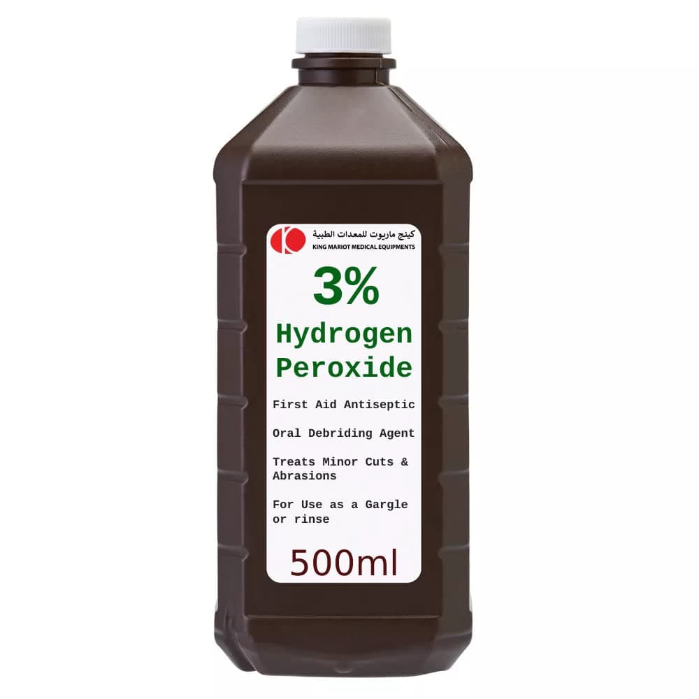 3% Hydrogen Peroxide Solution 500ml For Acne Scars Mild Disinfectant and Cleaning Agent | Fragrance Free | Safely Packaged