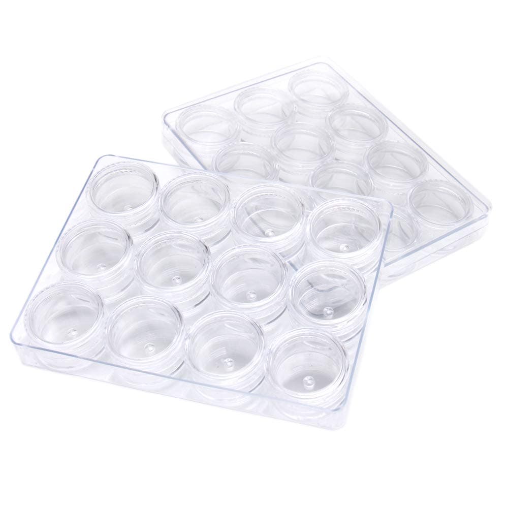 Yunfan 48pcs Containers with Lid Clear Plastic 5 ml