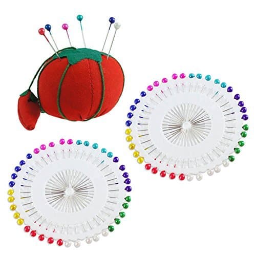 Best Value 80 Sewing Pin and Cushion Set - Easy-Push Ball Heads