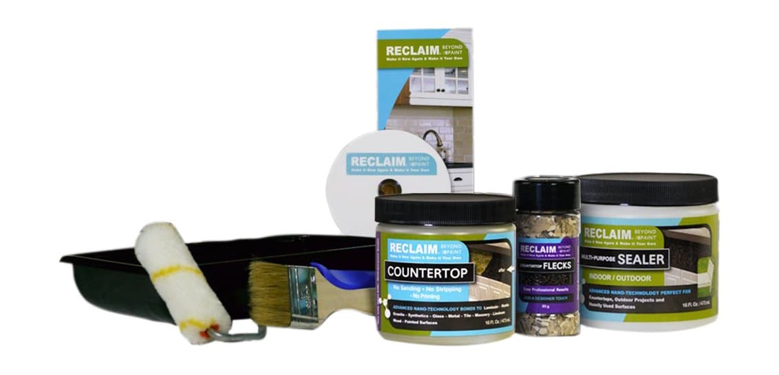 RECLAIM RC46 Countertop Makeover Kit It's As Easy As Roll, Fleck & Seal, Charcoal