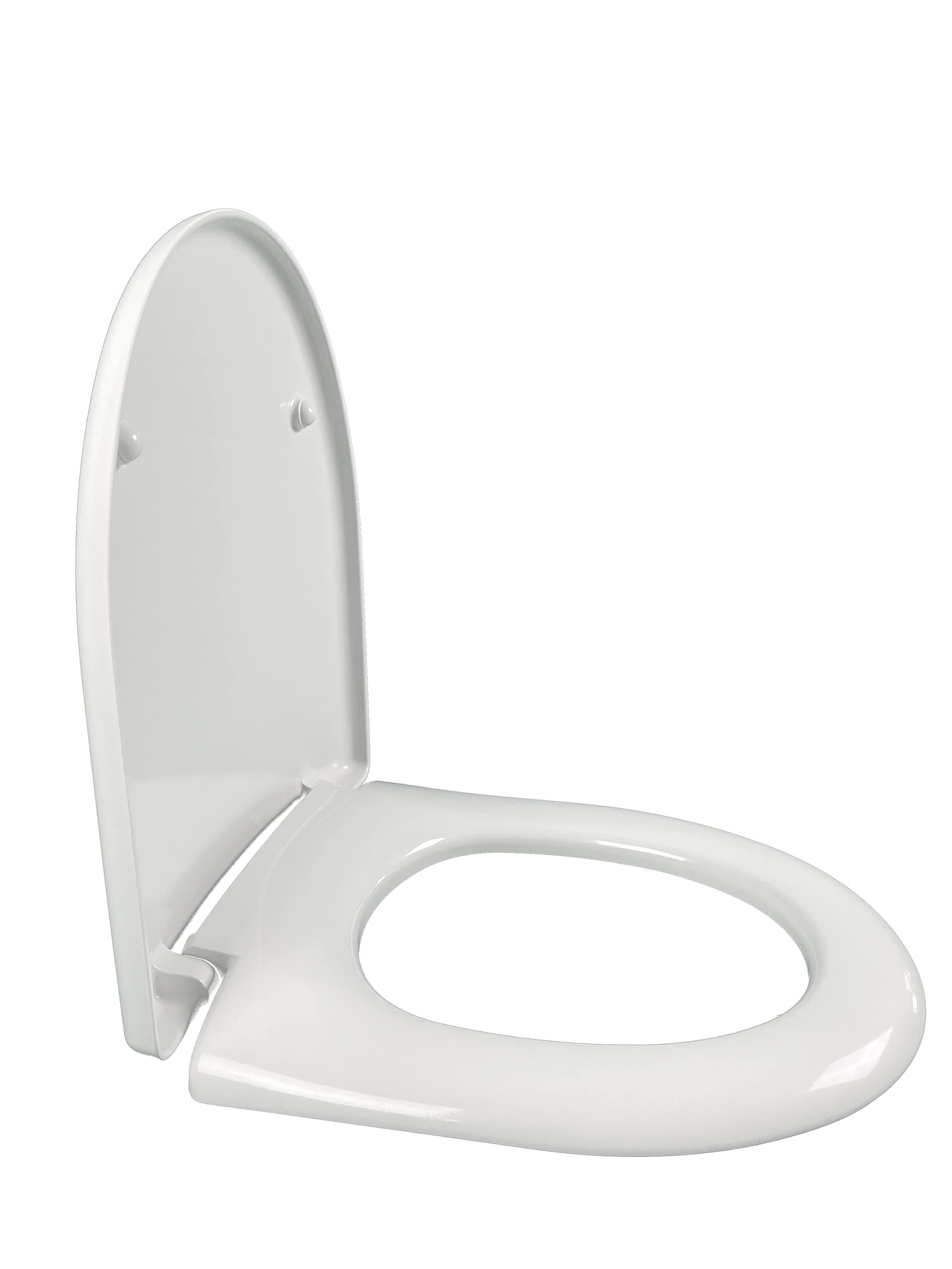 Odeon Thermodur Toilet Seat with Hinged Lid White