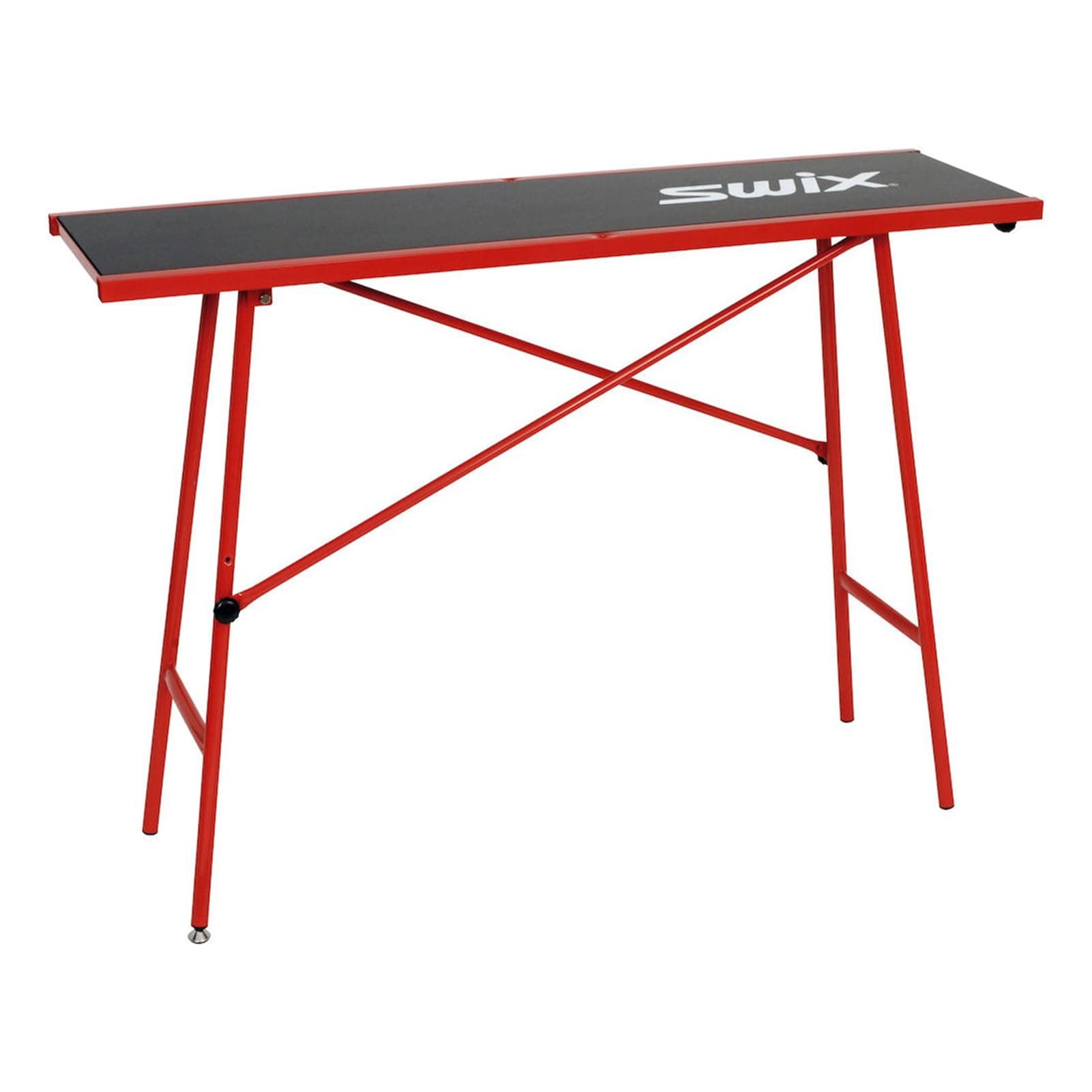 Wide Waxing Table - Compact & Lightweight One Leg Height Adjustment Ski and Snowboard Tuning Accessory, 120 x 35cm Red
