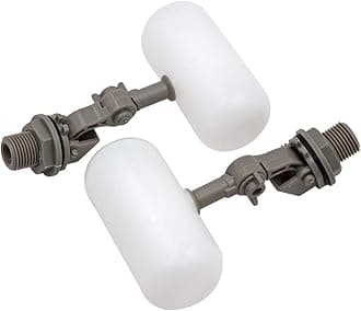2 Pcs Float Valve 1/2 or 3/4 Water Float Valve with Adjustable Arm Automatic Fill for Livestock Water Tank Fountains (1/2 Inch)