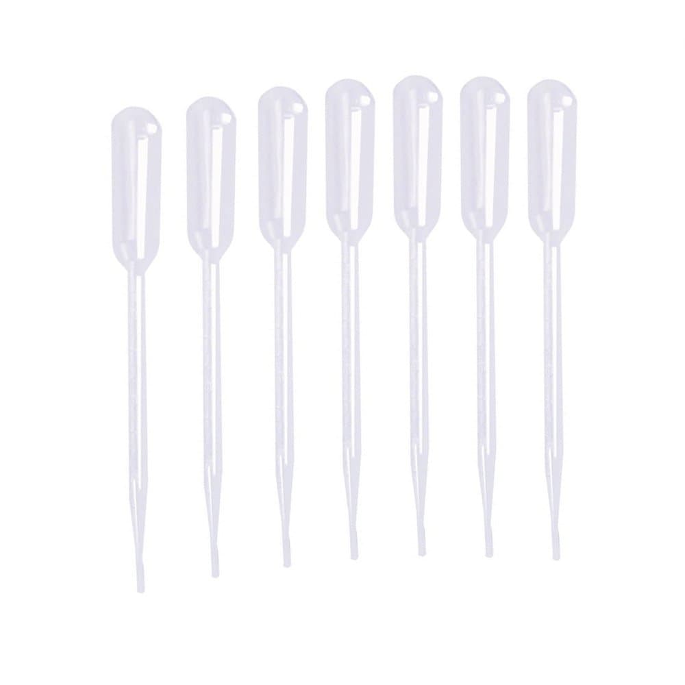 0.5ml Clear Plastic Fine Tip Dosing Disposable Dropper Transfer Liquids Pipetting Pipette 100 Pcs