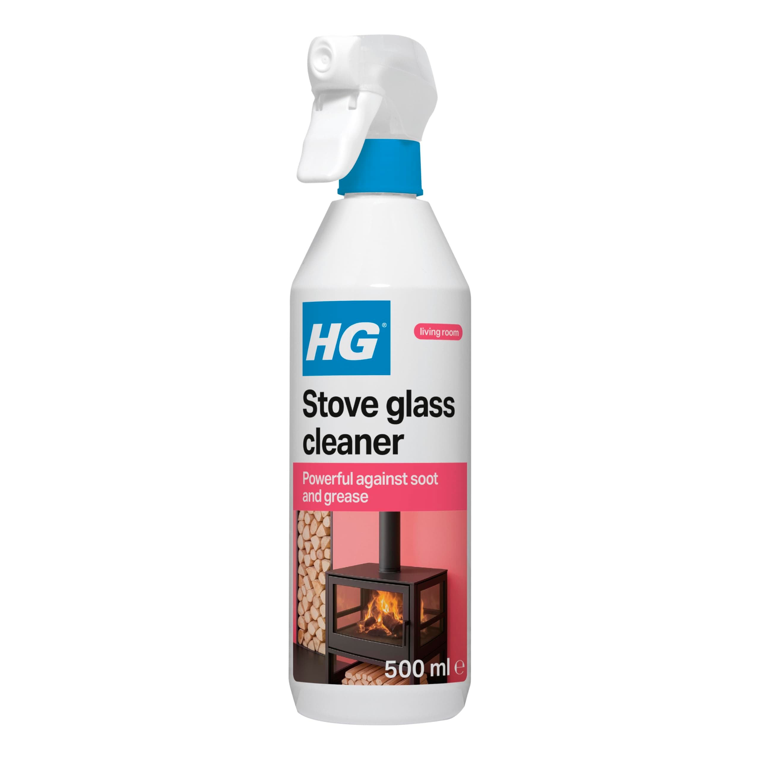 HG Stove Glass Cleaner, Dissolves Soot, Grease & Tar, Maintains Oven Doors, Glass Fireplaces & Hearths, Removes Residue Effectively – 500ml Spray