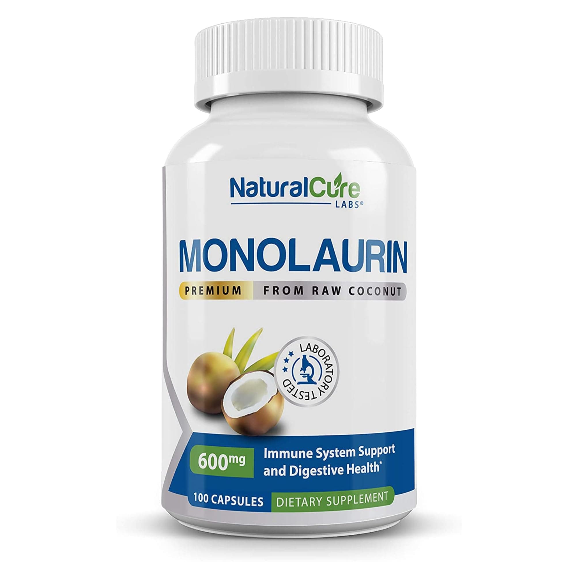 Natural Cure Labs Premium Monolaurin – 600mg, 100 Capsules
