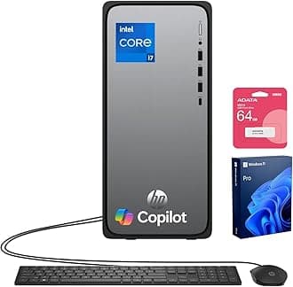 2026 Omnidesk (Envy Next Brand) M02 AI Copilot Business Tower Desktop, Core i7-14700, 16GB DDR5, 1TB SSD, Wired KB & Mouse, Wi-Fi 6, Bluetooth, W11P, Bundle with ADATA 64GB USB Flash Drive