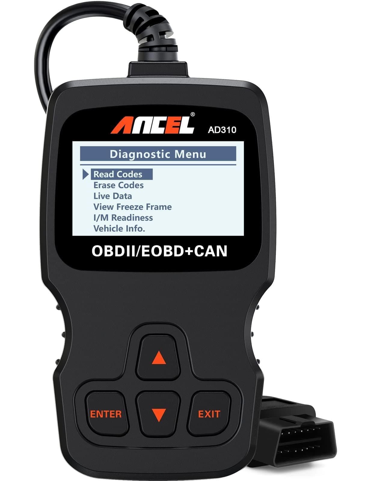 AD310 OBD2 Code Reader OBD2 Scanner Universal Car Engine Fault Code Reader, Car Diagnostic Tool for Most OBD Vehicles since 1996 & Newer (Black)