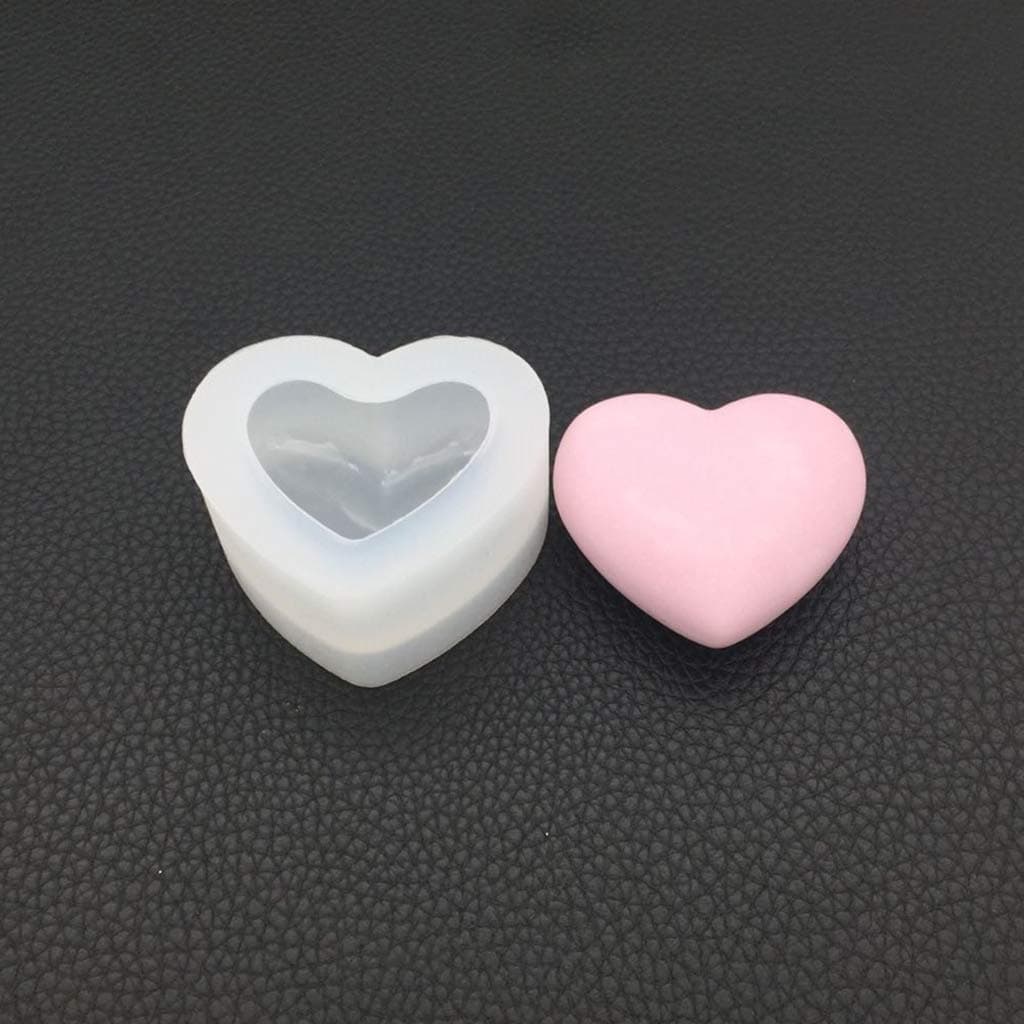 Aawsome Silicone Mold Mirror Heart Shape 3D Smooth Crafts DIY Jewelry Making Handmade Cake Fondant Epoxy Resin Molds Decoration Chocolate Tools