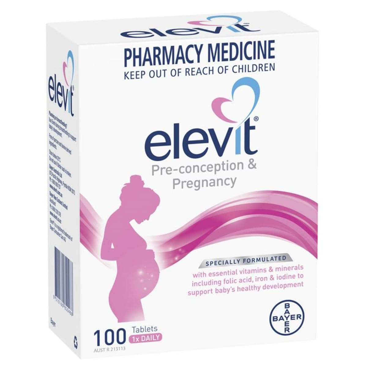 Elevit Pregnancy Multivitamin with Iodine 100 Tablets (100 Days)-Made in Germany-Imported from New Zealand