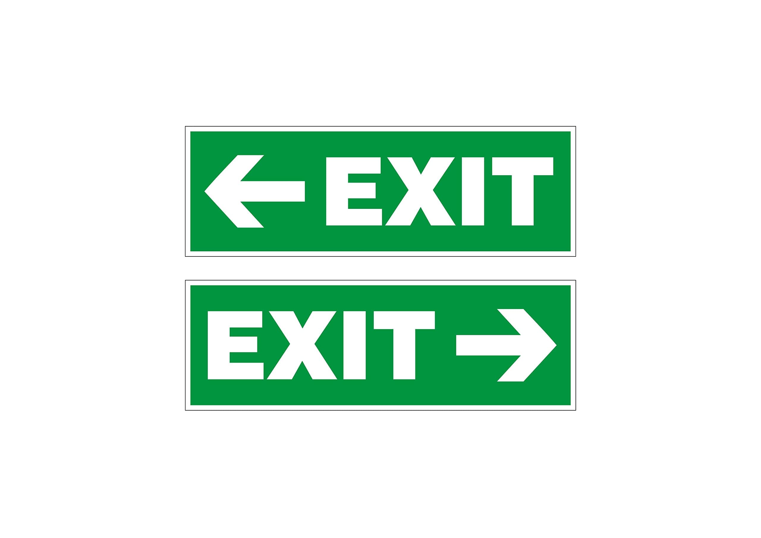 Exit Sign Board Eco Vinyl Sticker 6 Inch X 2 Inch