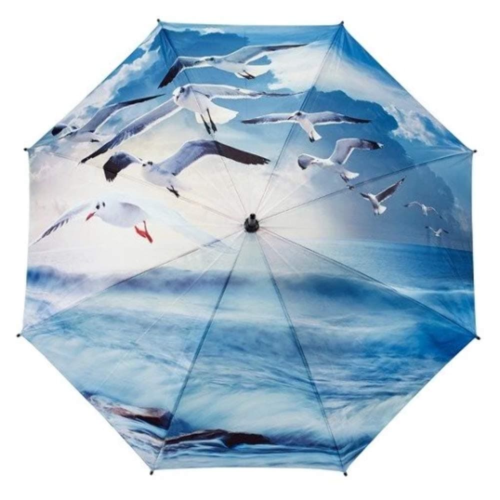 GalleriaAuto Folding Umbrella - Seagulls